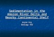 Sedimentation in the Amazon River Delta and Nearby Continental Shelf Karen Koy Geology 455