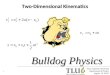 Texas Lutheran University Department of Physics Seguin, TX 78155 1 Bulldog Physics Two-Dimensional Kinematics