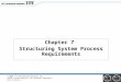 © 2006 ITT Educational Services Inc. SE350 System Analysis for Software Engineers: Unit 8 Slide 1 Chapter 7 Structuring System Process Requirements