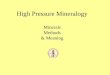 High Pressure Mineralogy Minerals Methods & Meaning High Pressure Mineralogy