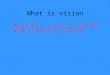 What is vision Aristotle - vision is knowing what is where by looking