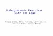 Undergraduate Exercises with Trp Cage Paula Evans, Chet Fornari, Jeff Hansen, Jennifer Inlow, Larry Merkle
