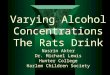 Varying Alcohol Concentrations The Rats Drink Nasrin Akter Dr. Michael Lewis Hunter College Harlem Children Society