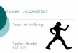 Human Locomotion Focus on Walking Taylor Murphy HSS 537