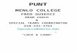 PUNT MENLO COLLEGE FRED GUIDICI HEAD COACH & SPECIAL TEAMS COORDINATOR 650-543-3763 fguidici@menlo.edu “LOCK & LOAD!”