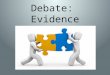 Debate: Evidence. Review Valid: The conclusion of the argument follows logically from its premises. Sound: The argument is valid and all of its premises