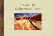 Chapter 10 Sedimentary Rocks. Sedimentary Rocks Accumulations of various types of sediments Compaction: pressure from overlying sediments squeezes out