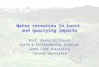 Water resources in karst and quarrying impacts Prof. David Gillieson Earth & Environmental Sciences James Cook University Cairns, Australia
