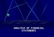 ANALYSIS OF FINANCIAL STATEMENTS. Analyzing Financial Statements We will be considering asset valuation. Financial asset values are a function of two