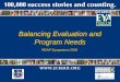 Balancing Evaluation and Program Needs REAP Symposium 2009