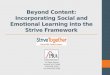 Beyond Content: Incorporating Social and Emotional Learning into the Strive Framework 16 Main Street Accord, NY 12404 845-626-2126 Fax 845-626-3206