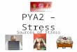 PYA2 – Stress Sources of Stress. Stressors – Life Changes, Hassles and Uplifts BATs Distinguish between life events and daily hassles. Describe the strengths