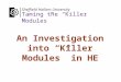 Sheffield Hallam University An Investigation into “Killer Modules” in HE Taming the “Killer Modules”