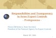 1 Responsibilities and Transparency in Arms Export Controls - Prolegomena - Nineta Bărbulescu, State Secretary President of the National Agency for Export