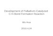Development of Palladium-Catalyzed C-N Bond Formation Reaction Wu Hua 2010.4.24