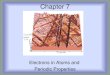 Chapter 7 Electrons in Atoms and Periodic Properties