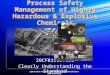 Process Safety Management of Highly Hazardous & Explosive Chemicals 29CFR1910.119 Clearly Understanding the Standard 29CFR1910.119 Information Provided