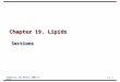 19-1 Chemistry 121 Winter 2009 LA Tech Chapter 19. Lipids Sections