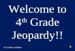 Welcome to 4 th Grade Jeopardy!! by Caroline LaMagna