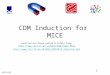 1 06/05/2015 CDM Induction for MICE Construction Phase Health & Safety Plan:  
