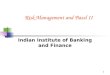 1 Risk Management and Basel II Indian Institute of Banking and Finance