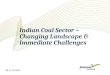 Indian Coal Sector – Changing Landscape & Immediate Challenges 08.11.2013/SK