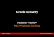 Oracle Security Radoslav Rusinov ING Wholesale Banking