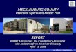 Law & Policy Associates MECKLENBURG COUNTY Detention Operations Master Plan REPORT KIMME & Associates, Inc./Law & Policy Associates with assistance from