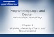 Programming Logic and Design Fourth Edition, Introductory Chapter 3 Modules, Hierarchy Charts, and Documentation