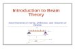 Introduction to Beam Theory Area Moments of Inertia, Deflection, and Volumes of Beams