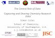 The Central Role of Data ‘Capturing and Sharing Chemistry Research Data’ Simon Coles School of Chemistry, University of Southampton, U.K. s.j.coles@soton.ac.uk