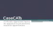 CaseCATs (Critically Appraised Topics) An approach to pre-doctoral research opportunities