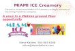 MIAMI ICE Creamery A once in a lifetime ground floor opportunity Steve Kallens 954-663-6168 steve@stevekallens.com Carmen’s to become MIAMI ICE Creamery