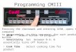 Programming CMIII SELP Select button to program SensitivitySet between 0-9; 0 essentially turns off feature Cook TimeSelect cooking time for product Pressing