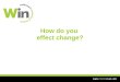 How do you effect change?. Aim To empower you to respond to identified health needs by developing your understanding of change management, behavioural