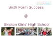 Sixth Form Success @ Skipton Girls’ High School. Introducing the Team Mrs McMillian Assistant Headteacher: Student Progress Mr Blythe Head of Sixth Form
