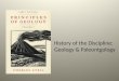History of the Discipline: Geology & Paleontgology