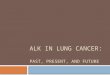 ALK IN LUNG CANCER: PAST, PRESENT, AND FUTURE. Gene Mutations in Lung Adenocarcinomas