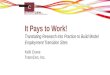 It Pays to Work! Translating Research into Practice to Build Model Employment Transition Sites Kelli Crane TransCen, Inc