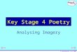 © Boardworks Ltd 2001 Key Stage 4 Poetry Analysing Imagery