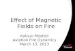 Effect of Magnetic Fields on Fire Katsuo Maxted Aviation Fire Dynamics March 15, 2013