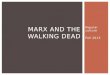 Popular culture Fall 2013 MARX AND THE WALKING DEAD