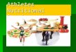 Athletes Nutritional Requirements. What you will know & understand by the end.  You will have understanding of Pre & Post work out snacks & meals  Will