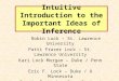 Intuitive Introduction to the Important Ideas of Inference Robin Lock – St. Lawrence University Patti Frazer Lock – St. Lawrence University Kari Lock Morgan