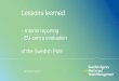 Lessons learned - Interim reporting - EU-com:s evaluation of the Swedish PoM Ann-Karin Thorén