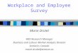 Workplace and Employee Survey Marie Drolet WES Research Manager Business and Labour Market Analysis Division Statistics Canada marie.drolet@statcan.ca