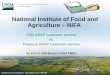 National Institute of Food and Agriculture – NIFA FOD ASAP customer service vs. Treasury ASAP customer service by Eric D. Still-Branch Chief FMB1