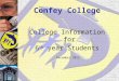 Confey College College Information for 6 th year Students December 2013
