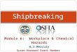 Module 6: Workplace & Chemical Hazards 6.3 Mercury Susan Harwood Grant Number SH-17820-08-60-F-23 Shipbreaking
