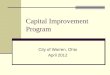 Capital Improvement Program City of Warren, Ohio April 2012